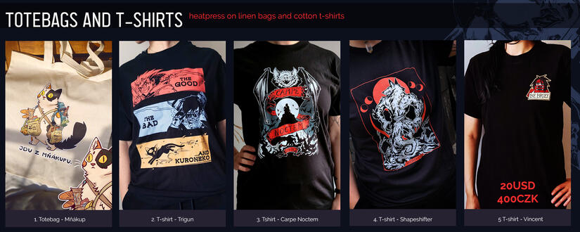 Totebags and T-shirts