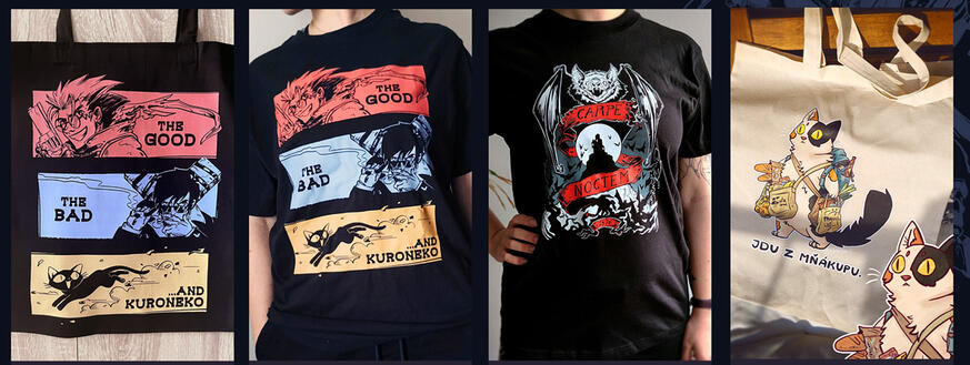 Totebags and T-shirts