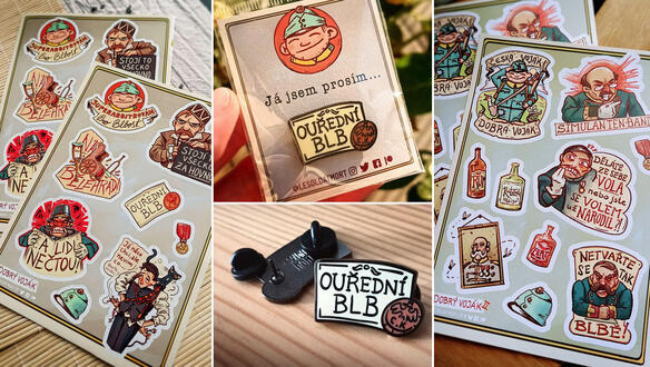 &quot;Dobrý Voják&quot; sticker sheet &amp; enamel pin